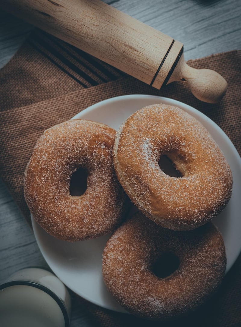 Assortment of delicious doughnuts